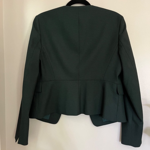 HUGO BOSS Hunter Green Tweed Blazer Size 6 - Picture 6 of 10